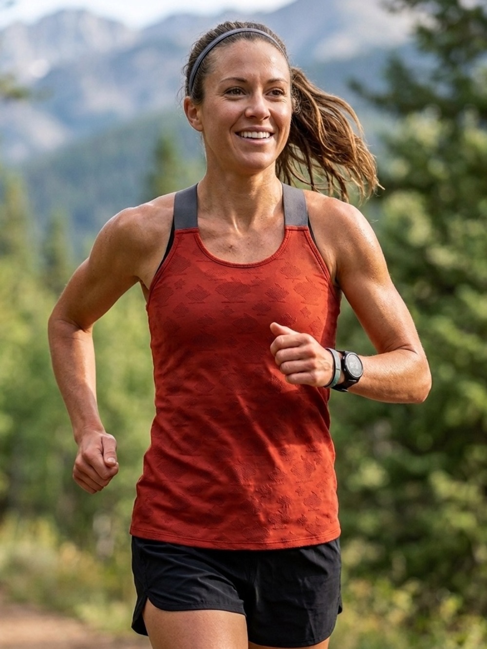 Rabbit Tank Top Women’s XS Xsmall Orange Grey Running